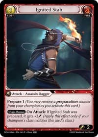 Ignited Stab - Dawn of Ashes Alter Edition - Grand Archive TCG card
