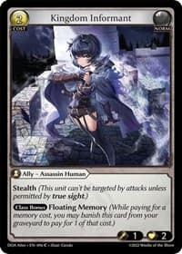 Kingdom Informant - Dawn of Ashes Alter Edition - Grand Archive TCG card