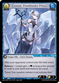Lunete, Frostbinder Priest - Dawn of Ashes Alter Edition - Grand Archive TCG card