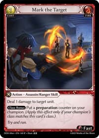 Mark the Target - Dawn of Ashes Alter Edition - Grand Archive TCG card