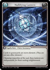 Nullifying Lantern - Dawn of Ashes Alter Edition - Grand Archive TCG card