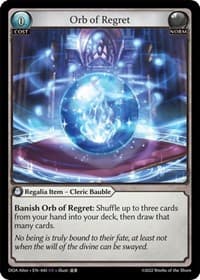 Orb of Regret - Dawn of Ashes Alter Edition - Grand Archive TCG card