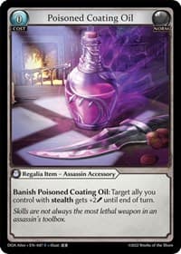 Poisoned Coating Oil - Dawn of Ashes Alter Edition - Grand Archive TCG card