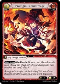 Prodigious Burstmage - Dawn of Ashes Alter Edition - Grand Archive TCG card