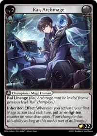 Rai, Archmage - Dawn of Ashes Alter Edition - Grand Archive TCG card