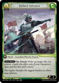 Rallied Advance - Dawn of Ashes Alter Edition - Grand Archive TCG card