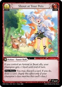 Shout at Your Pets - Dawn of Ashes Alter Edition - Grand Archive TCG card