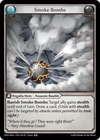 Smoke Bombs - Dawn of Ashes Alter Edition - Grand Archive TCG card