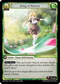 Song of Return - Dawn of Ashes Alter Edition - Grand Archive TCG card