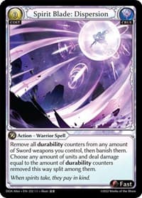 Spirit Blade: Dispersion - Dawn of Ashes Alter Edition - Grand Archive TCG card