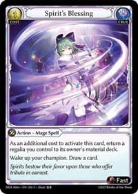 Spirit's Blessing - Dawn of Ashes Alter Edition - Grand Archive TCG card