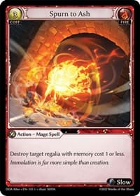 Spurn to Ash - Dawn of Ashes Alter Edition - Grand Archive TCG card