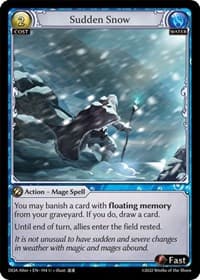 Sudden Snow - Dawn of Ashes Alter Edition - Grand Archive TCG card