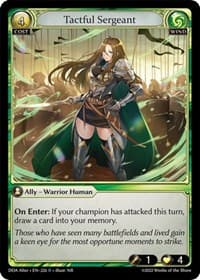 Tactful Sergeant - Dawn of Ashes Alter Edition - Grand Archive TCG card