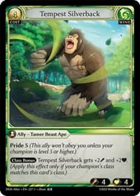 Tempest Silverback - Dawn of Ashes Alter Edition - Grand Archive TCG card