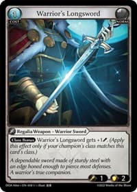 Warrior's Longsword - Dawn of Ashes Alter Edition - Grand Archive TCG card