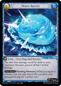 Water Barrier - Dawn of Ashes Alter Edition - Grand Archive TCG card
