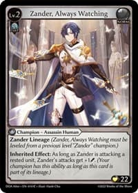 Zander, Always Watching - Dawn of Ashes Alter Edition - Grand Archive TCG card
