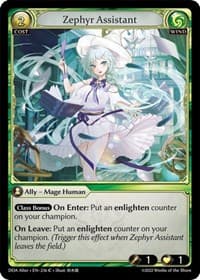 Zephyr Assistant - Dawn of Ashes Alter Edition - Grand Archive TCG card
