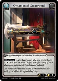 Ornamental Greatsword - 2022 Demo Deck - Grand Archive TCG card