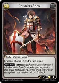 Crusader of Aesa - Dawn of Ashes Prelude - Grand Archive TCG card