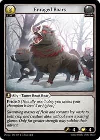 Enraged Boars - Dawn of Ashes Prelude - Grand Archive TCG card
