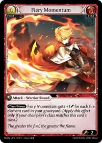 Fiery Momentum - Dawn of Ashes Prelude - Grand Archive TCG card