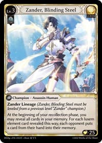 Zander, Blinding Steel - Dawn of Ashes Prelude - Grand Archive TCG card