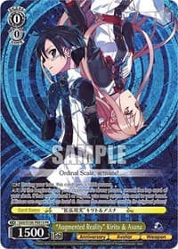 "Augmented Reality" Kirito & Asuna (Foil) - Sword Art Online Animation 10th Anniversary - Weiss Schwarz card
