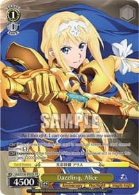 Dazzling, Alice (Foil) - Sword Art Online Animation 10th Anniversary - Weiss Schwarz card