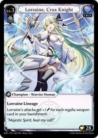 Lorraine, Crux Knight - Kickstarter Promotional Cards - Grand Archive TCG card