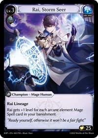 Rai, Storm Seer - Kickstarter Promotional Cards - Grand Archive TCG card