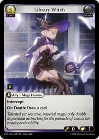 Library Witch - Kickstarter Promotional Cards - Grand Archive TCG card