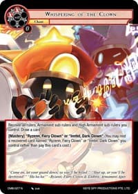Whispering of the Clown - Crimson Moon's Battleground - Force of Will card