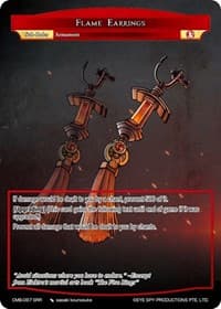 Flame Earrings - Crimson Moon's Battleground - Force of Will card