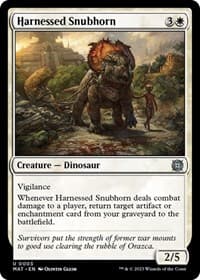 Harnessed Snubhorn - March of the Machine: The Aftermath - Magic: The Gathering card