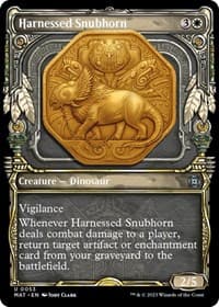 Harnessed Snubhorn (Showcase) - March of the Machine: The Aftermath - Magic: The Gathering card