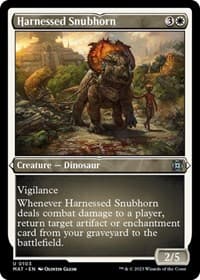 Harnessed Snubhorn (Foil Etched) - March of the Machine: The Aftermath - Magic: The Gathering card