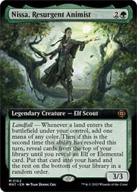 Nissa, Resurgent Animist (Extended Art) - March of the Machine: The Aftermath - Magic: The Gathering card