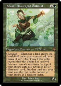 Nissa, Resurgent Animist (Retro Frame) - March of the Machine: The Aftermath - Magic: The Gathering card