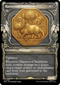 Harnessed Snubhorn (Halo Foil) - March of the Machine: The Aftermath - Magic: The Gathering card