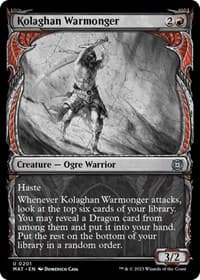 Kolaghan Warmonger (Halo Foil) - March of the Machine: The Aftermath - Magic: The Gathering card