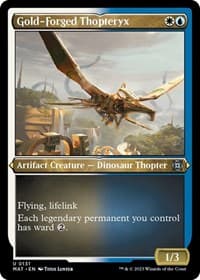 Gold-Forged Thopteryx (Foil Etched) - March of the Machine: The Aftermath - Magic: The Gathering card