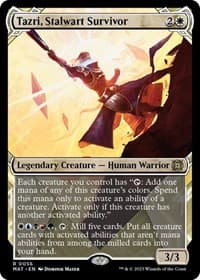 Tazri, Stalwart Survivor (Showcase) - March of the Machine: The Aftermath - Magic: The Gathering card
