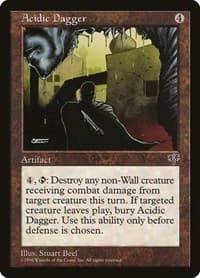 Acidic Dagger - Mirage - Magic: The Gathering card