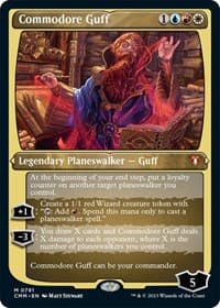 Commodore Guff (Display Commander) (Foil Etched) - Thick Stock - Commander Masters - Magic: The Gathering card