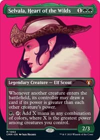 Selvala, Heart of the Wilds (Textured Foil) - Commander Masters - Magic: The Gathering card