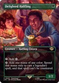 Delighted Halfling (Borderless) - Universes Beyond: The Lord of the Rings: Tales of Middle-earth - Magic: The Gathering card