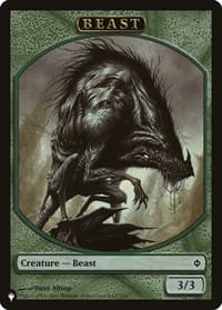 Beast // Emblem - Liliana, Defiant Necromancer Double-Sided Token - The List Reprints - Magic: The Gathering card