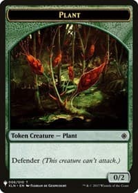 Plant // Emblem - Chandra, Roaring Flame Double-Sided Token - The List Reprints - Magic: The Gathering card